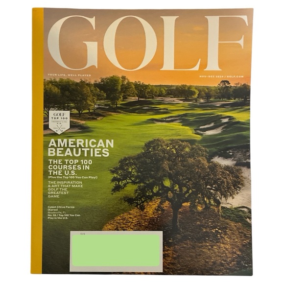 Golf Magazine November December 2024 American Beauties Top 100 Golf Courses US - Picture 1 of 5